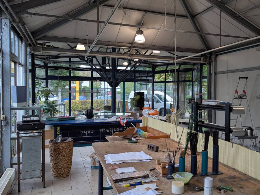 Betriebsauflösung in Wiesbaden: Eine Gärtnerei ist zu sehen.